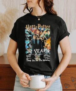 22 years 2001 2023 Harry Potter member thank you for the memories signatures shirt