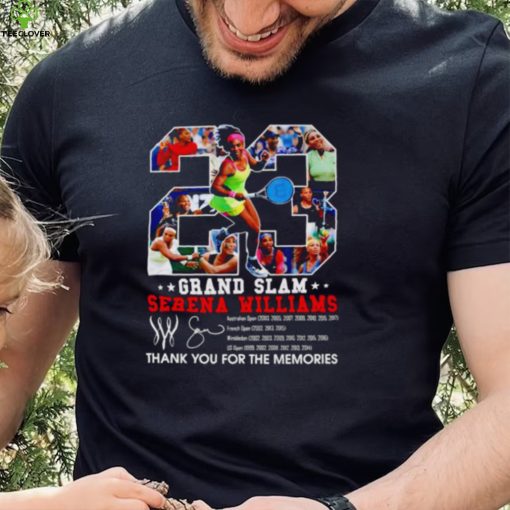 23 Grand Slam Serena Williams thank you for the memories signature shirt