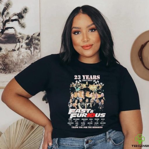 23 Years 2001 2024 Fast & Furious Thank You For The Memories Shirt