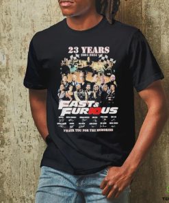 23 Years 2001 2024 Fast & Furious Thank You For The Memories Shirt