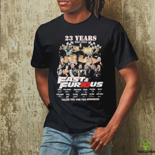 23 Years 2001 2024 Fast & Furious Thank You For The Memories Shirt