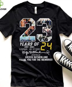 23 Years Of 2001 2024 Jack Bauer Kiefer Sutherland Signatures Thank You For The Memories T Shirt