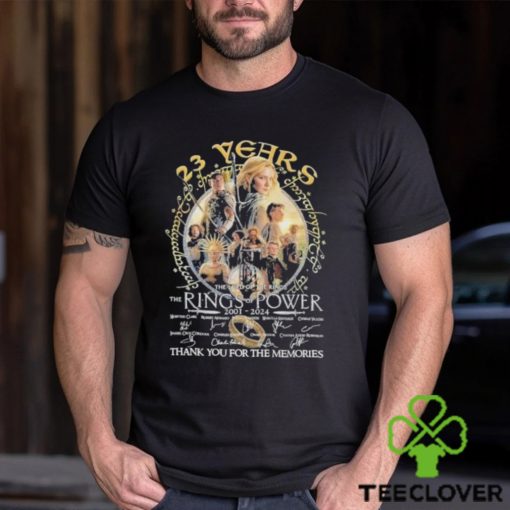 23 Years The Lord Of The Rings – Rings Of Power 2001 2024 Thank You For The Memories Signatures Shirt