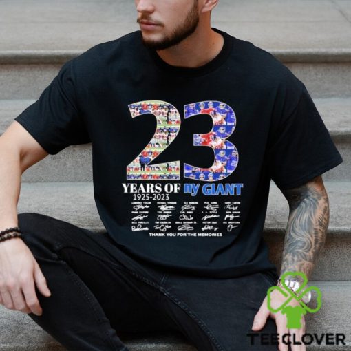 23 years of ny Giant 1925 2023 thank you for the memories signatures hoodie, sweater, longsleeve, shirt v-neck, t-shirt