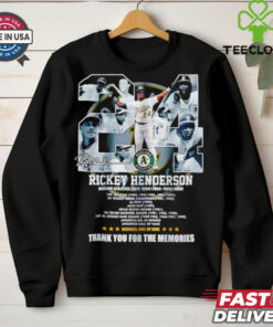 24 Rickey Henderson Oakland Athletics thank you for the memories shirt