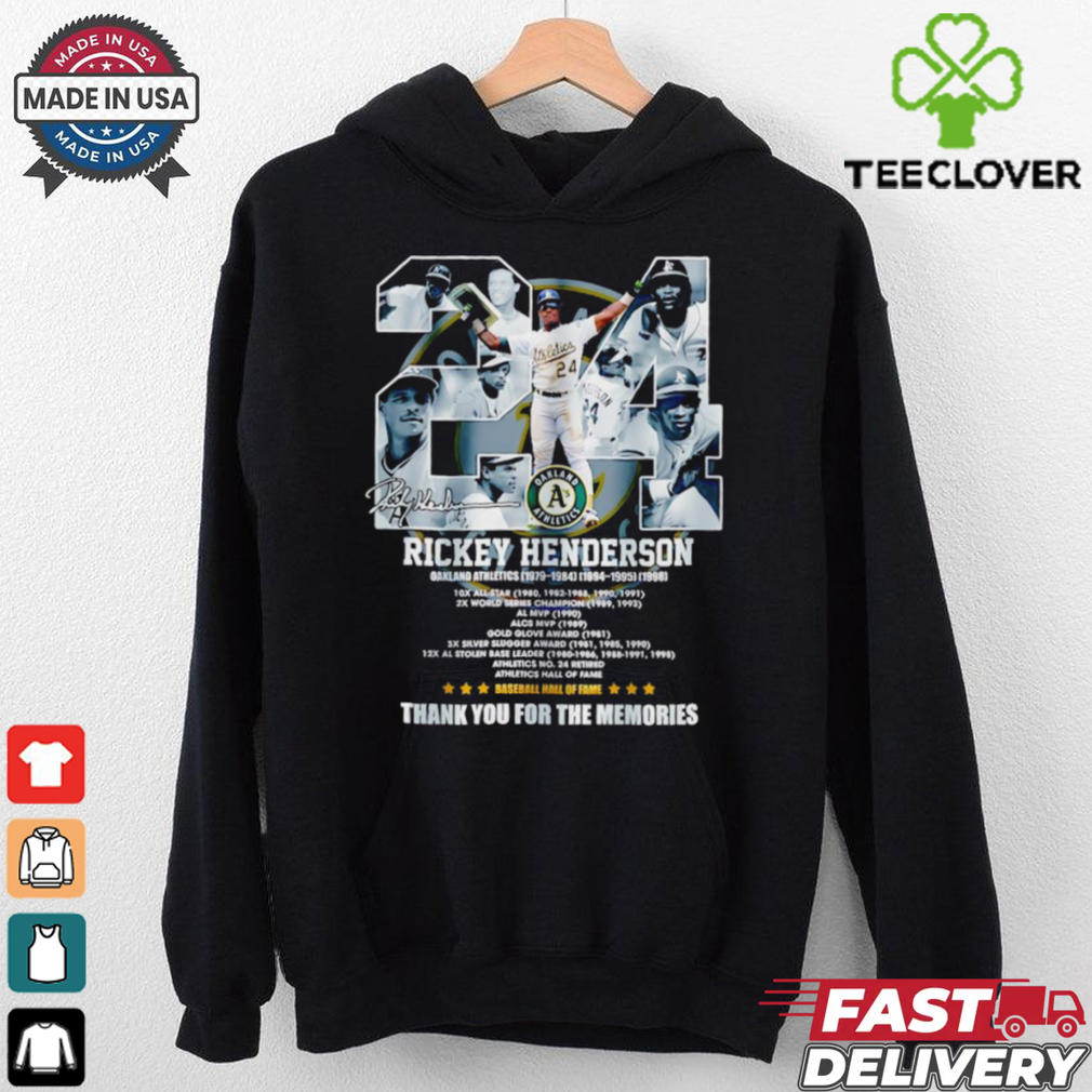 24 Rickey Henderson Oakland Athletics thank you for the memories shirt 24 Rickey Henderson Oakland Athletics thank you for the memories shirt