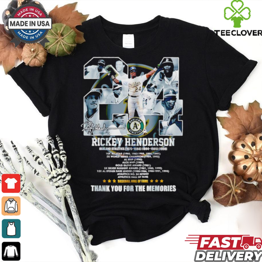 24 Rickey Henderson Oakland Athletics thank you for the memories shirt 24 Rickey Henderson Oakland Athletics thank you for the memories shirt