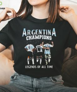 Argentina Champions Legends Of All Time Signatures T Shirt