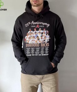 25th anniversary 1998 2023 Diamond Backs thank you for the memories signatures hoodie, sweater, longsleeve, shirt v-neck, t-shirt