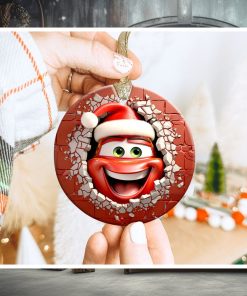 26 Files 3D Cartoon Movie Christmas Break Through Ornament Sublimation PNG, Christmas Round Ornament PNG