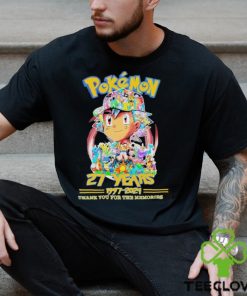 27 Years Anniversary Pokemon 1997 2024 Thank You For The Memories Shirt