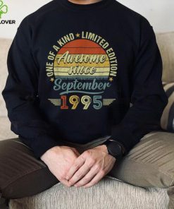 27 Years Old Gift Awesome Since September 1995 27th Birthday T Shirt