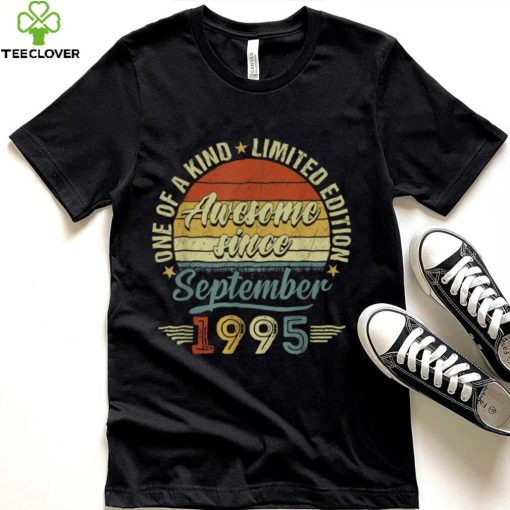 27 Years Old Gift Awesome Since September 1995 27th Birthday T Shirt