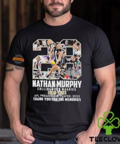 28 Nathan Murphy Collingwood Magpies 2018 2023 AFL Premiership Player Thank You For The Memories Shirt