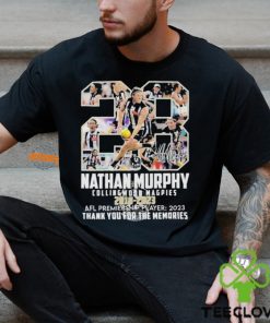 28 Nathan Murphy Collingwood Magpies 2018 2023 AFL Premiership Player Thank You For The Memories Shirt