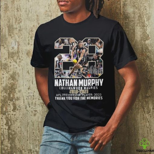 28 Nathan Murphy Collingwood Magpies 2018 2023 AFL Premiership Player Thank You For The Memories T Shirt