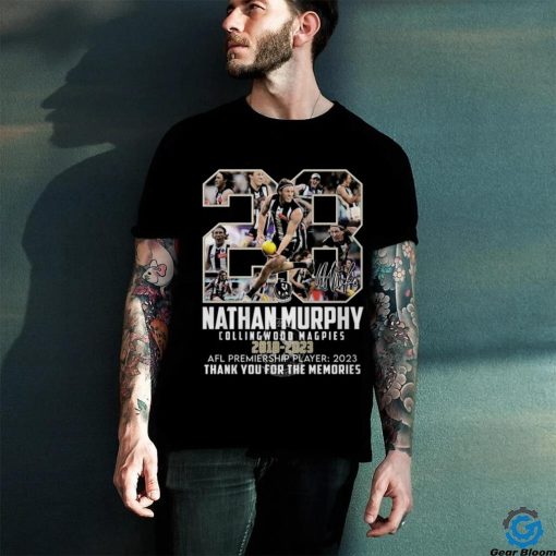 28 Nathan Murphy Collingwood Magpies 2018 2023 AFL Premiership Player Thank You For The Memories T Shirt