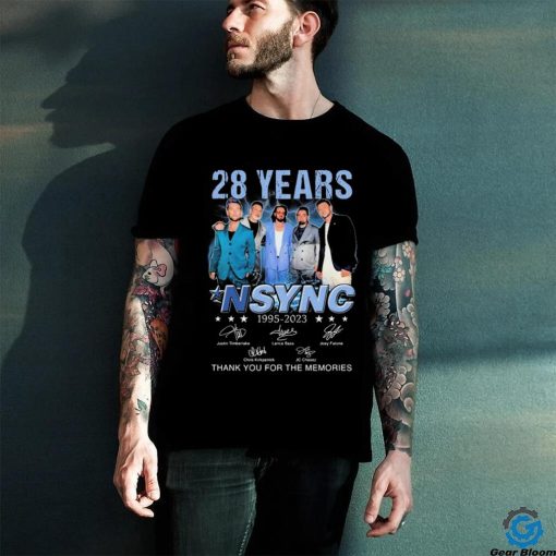 28 Years NSYNC 1995 2023 Thank You For The Memories Signatures Shirt