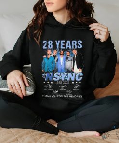 28 Years NSYNC 1995 2023 Thank You For The Memories Signatures Shirt