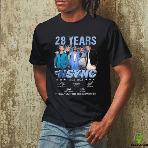 28 Years NSYNC 1995 2023 Thank You For The Memories Signatures Shirt
