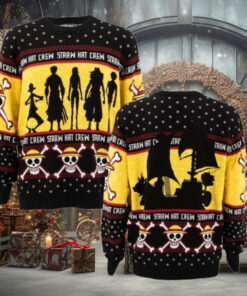 One Piece Straw Hat Crew Shadow Christmas Ugly Christmas Sweater