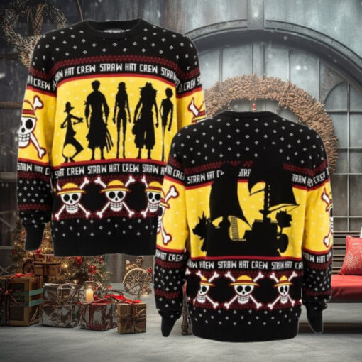 One Piece Straw Hat Crew Shadow Christmas Ugly Christmas Sweater