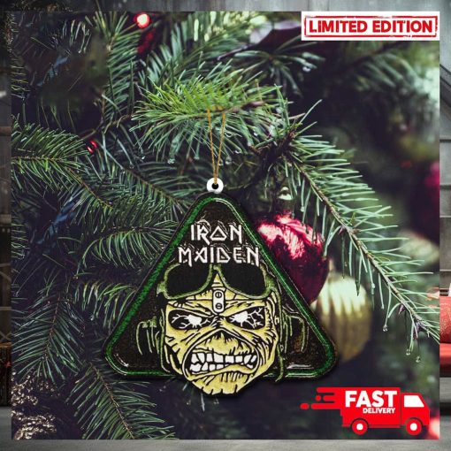 2D Aces High Triangle Iron Maiden New Autumn Merch Store World Tour Christmas Tree Decorations Ornament