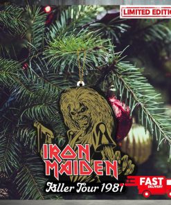 2D Iron Maiden Killer Tour 1981 Merch Store Logo Christmas Tree Decorations 2023 Holiday Gift Ornament