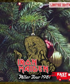 2D Iron Maiden Killer Tour 1981 Merch Store Logo Christmas Tree Decorations 2023 Holiday Gift Ornament