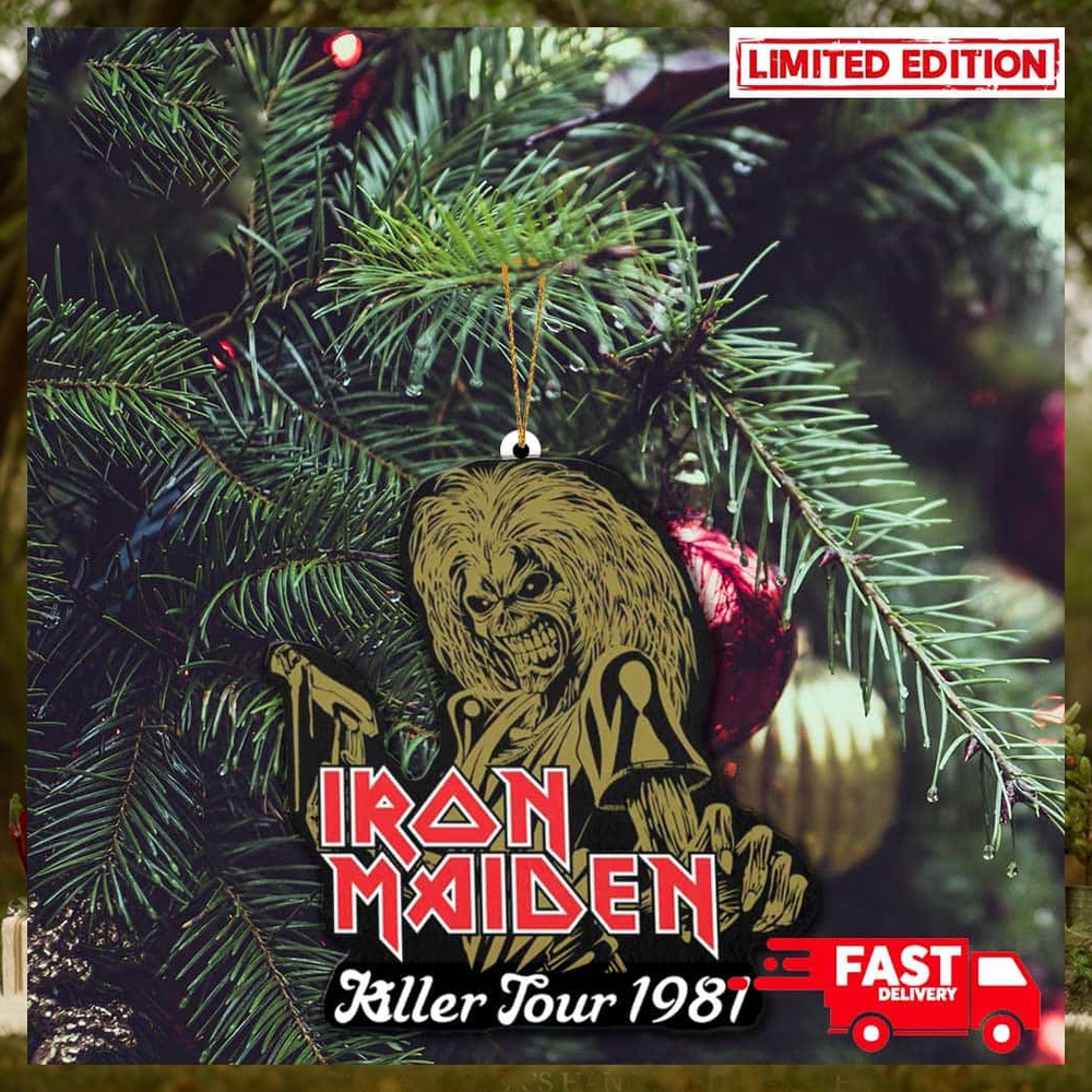 2D Iron Maiden Killer Tour 1981 Merch Store Logo Christmas Tree Decorations 2023 Holiday Gift Ornament 2D Iron Maiden Killer Tour 1981 Merch Store Logo Christmas Tree Decorations 2023 Holiday Gift Ornament