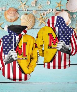 Maryland Terrapins NCAA US Flag 3D Printed Hoodie