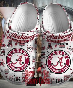 ALabama Crimson Roll Tide For Life Crocs Shoes