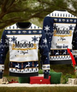 Personalized Modelo Beer Christmas Ugly Sweater