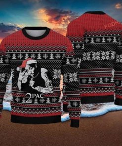 2Pac Wear Christmas Hat 2023 Ugly Christmas Sweater