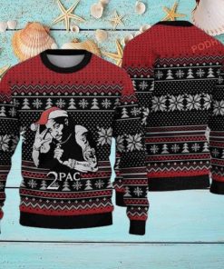 2Pac Wear Christmas Hat 2023 Ugly Christmas Sweater