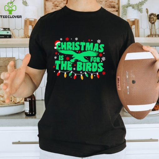 Happy Xmas Philadelphia Eagles football Christmas is for the birds Christmas lights hoodie, sweater, longsleeve, shirt v-neck, t-shirt