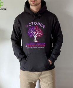 October Domestic Violence Breast Cancer Awareness Month T Shirt0