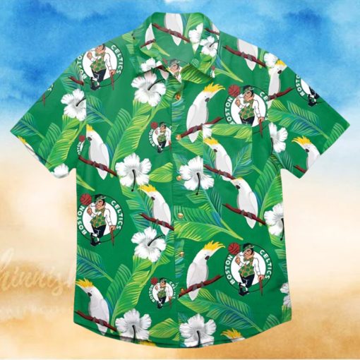 Boston Celtics NBA Mens Floral Hawaiian Shirt
