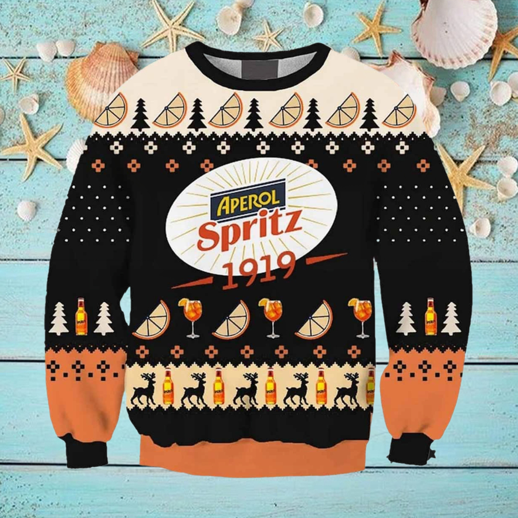 Aperol Spritz 1919 Ugly Christmas Sweater Aperol Spritz 1919 Ugly Christmas Sweater
