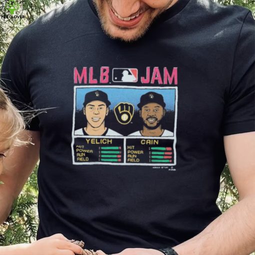 MLB Jam Milwaukee Brewers Christian Yelich & Lorenzo Cain Shirt