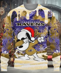 Baltimore Ravens Snoopy Dabbing The Peanuts Ugly Christmas Sweaters 1 Baltimore Ravens Snoopy Dabbing The Peanuts Ugly Christmas Sweaters