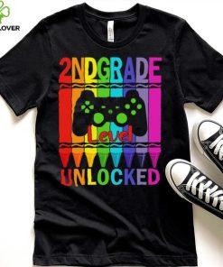 2nd Grade Level Unlocked Funny Gamer Shirt Back To School Crayons T Shirt