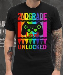 2nd Grade Level Unlocked Funny Gamer Shirt Back To School Crayons T Shirt