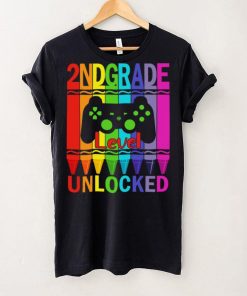 2nd Grade Level Unlocked Funny Gamer Shirt Back To School Crayons T Shirt