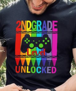 2nd Grade Level Unlocked Funny Gamer Shirt Back To School Crayons T Shirt