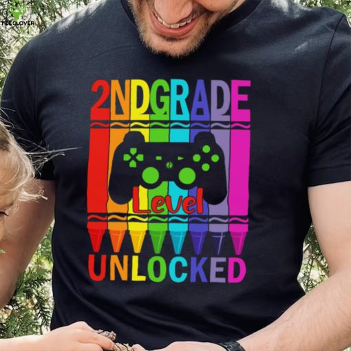 2nd Grade Level Unlocked Funny Gamer Shirt Back To School Crayons T Shirt