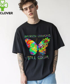Butterfly broken crayons still color shirt