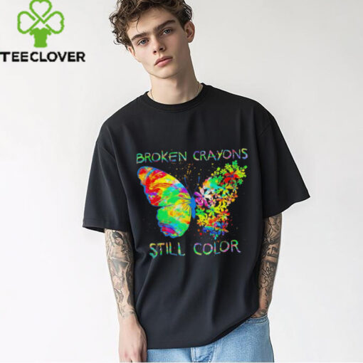 Butterfly broken crayons still color shirt