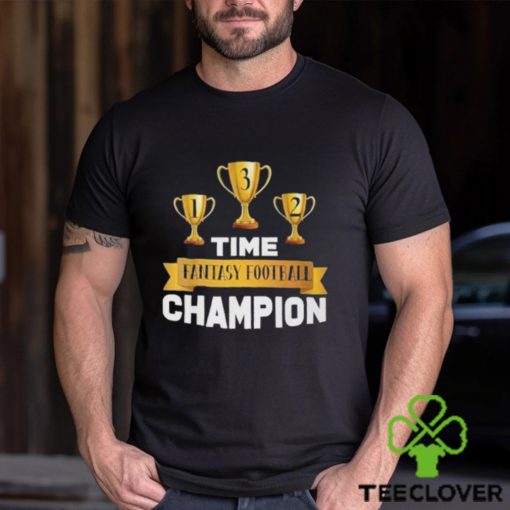 3 Time Fantasy Football Champion League Shirt