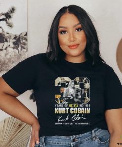 30 Years Of Nirvana 1967 1994 Kurt Cobain Thank You For The Memories Signature Shirt